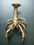 Бронзова статуетка рак омар, снимка 1