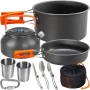 Къмпинг комплект за готвене XXL от 15 части – Пълен сет от анодиран алуминий, снимка 16