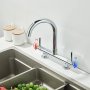 Нов Кухненски Смесител Кран за мивка вода Лесен Монтаж кухня дом, снимка 4