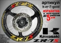 Kawasaki ZR-7S кантове и надписи за джанти, снимка 4