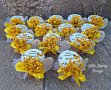 Бурканче с мед подарък за кръщене/сватба - декорирано със сухи цветя и етикет, снимка 1