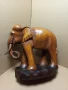 Стар Голям Ръчно Изработен Дървен Слон., снимка 8
