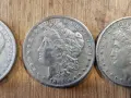 Американски долар | 1 Dollar Morgan | винтидж сувенирна колекционерска монета | посребрена |подарък, снимка 2