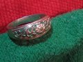 19 ВЕК ВЪЗРОЖДЕНСКИ СРЕБЪРЕН ФЛОРАЛНО ОРНАМЕНТИРАН ПРЪСТЕН ВИСОКА ПРОБА СРЕБРО МАЙСТОРСКИ 26625, снимка 12