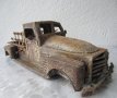 35 см дълъг Стар ръждясъл автомобил камион за декорация, снимка 7