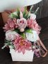 🌸Ново🌸Страхотна розова чантичка със сапунени цветя за вашите специални поводи🌸 , снимка 7