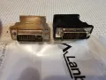 DVI адаптер (мъжки DVI-I към женски VGA) с бял цвят и черен, снимка 4