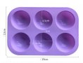 6  полусфери сфери полукръг силиконов молд форма гипс сапун тесто шоколад украса шоко бомби, снимка 5