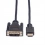 Кабел DVI към HDMI Roline 11.04.5532 Черен, 3м DVI-D to HDMI High Speed, снимка 3