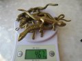 4 бр колекция гущер саламандър влечуго рептилия месинг бронз метал, снимка 11