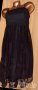 SPRIT M Черна рокля от тюл с релефна бродерия 