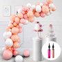 Декорация - Украса Арка с 129 балона в бяло и розово