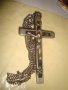 МНОГО СТАР ЙЕРУСАЛИМСКИ КРЪСТ НАГРЪДНО РАЗПЯТИЕ ПОСРЕБРЕНО РЯДКО със СТОМАНЕНА ВЕРИЖКА 21128 , снимка 15