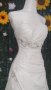 бюджетна сватбена булчинска рокля с обем, снимка 7