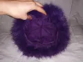 Дамска пухкава шапка в лилав цвят, снимка 6
