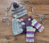 Handmade комплект шапка, шали ръкавици нови с етикет, снимка 3