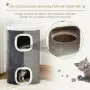 Драскалка за котки PawHut, 3-степенно дърво за катерене, снимка 8