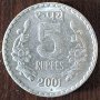 5 рупии 2001, Индия, снимка 1