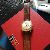 швейцарски часовник ряадък модел от старите , снимка 3 - Мъжки - 44527086