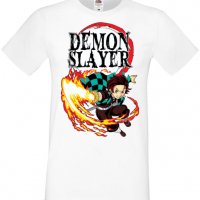 Мъжка тениска Demon Slayer Tanjiro Kamado 01,Анимация,игра,Празник,Повод,, снимка 1 - Тениски - 38075869