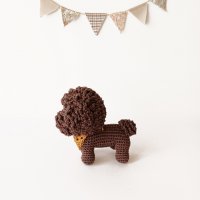 Плетена играчка кученце, подарък за момче, амигуруми, играчка ръчна изработка, снимка 1 - Други - 40227642