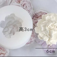 Едро рошаво цвете силиконов молд смола фондан свещ декор украса , снимка 2 - Форми - 36488818