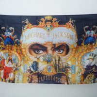 Michael Jackson флаг знаме Майкъл Джексън Dangerous краля на попа поп , снимка 1 - Декорация за дома - 42116417