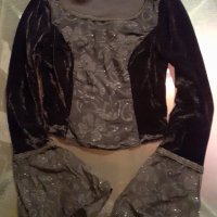 Кадифена черна готик блуза Горгон, снимка 1 - Корсети, бюстиета, топове - 31665213