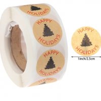 Лепенки стикери Happy holidays - 100 бр /комплект , снимка 1 - Други - 38152656