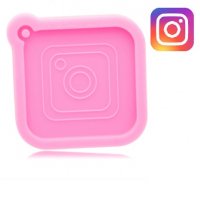 Инстаграм Instagram лого силиконов молд форма фондан шоколад смола гипс украса декор, снимка 1 - Форми - 31583379