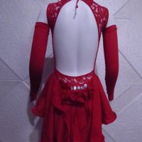 Червена детска рокля за спортни танци, снимка 6 - Детски рокли и поли - 42805665