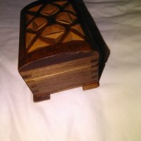 Дървени кутии за бижута и други неща  байцвана и лакирана от соца нови-100х70х55мм, снимка 2 - Колекции - 30698856