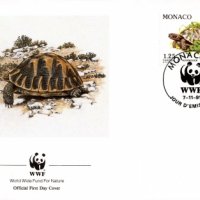 Монако 1991 - 4 броя FDC Комплектна серия - WWF, снимка 3 - Филателия - 38656196