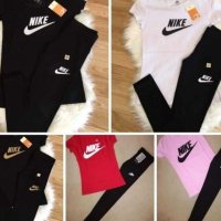 Nike дамски комплекти клин и тениска реплика
