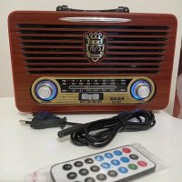 Ретро радио Meier M115BT, Bluetooth, дистанционно, USB и SD карта, снимка 2 - Радиокасетофони, транзистори - 38411681