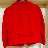 DKNY Donna Karan червено сако от памучно кадифе , снимка 5 - Сака - 39306486
