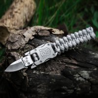 Тактическа гривна нож за защита оцеляване къмпинг планина лов риболов, снимка 2 - Ножове - 29092572
