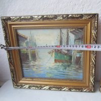 Пейзаж, море, кораб, чайка картина с рамка , снимка 4 - Картини - 31106928