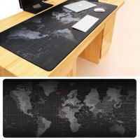 2118 Голяма геймърска подложка за бюро с принт Карта на света, снимка 3 - Геймърски - 34993725