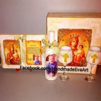 Подарък за Кръстници- Книга Икона- с икона/ снимка и поздрав по желание, снимка 7 - Подаръци за кръщене - 39370032
