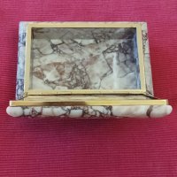 Стара, масивна кутия от Розав мрамор за бижута. , снимка 8 - Антикварни и старинни предмети - 44144052