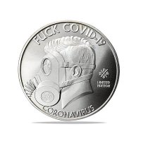 Fuck Covid-19 Coronavirus - Silver монета, снимка 1 - Нумизматика и бонистика - 32088172