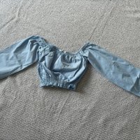 Reserved синя блуза, снимка 6 - Блузи с дълъг ръкав и пуловери - 44784054