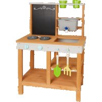 Дървена открита кухня Mini Matters, снимка 1 - Образователни игри - 40431826