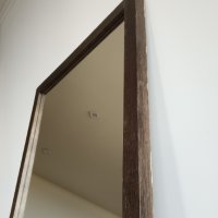 Голямо старо дървено огледало - 85/70см, снимка 5 - Антикварни и старинни предмети - 37002853