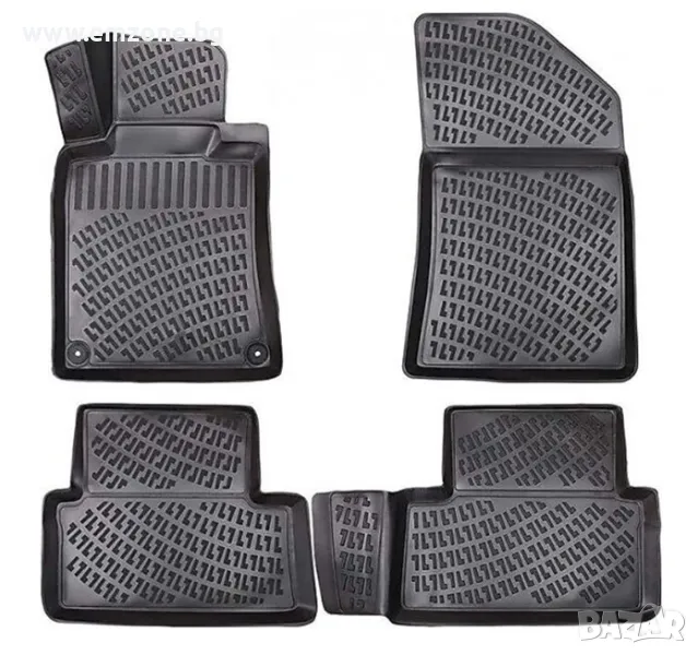 Гумени Стелки Rizline 3D тип Легени /корито с борд за Пежо Peugeot 508 2018-2018, снимка 1