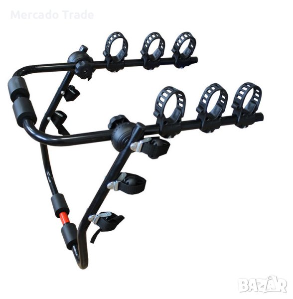 Багажник Mercado Trade, За велосипеди, За 2 или 3 велосипеда, Черен, снимка 1