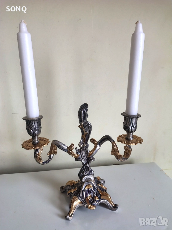 Страхотен Канделабър В Стил Луи XV, снимка 1