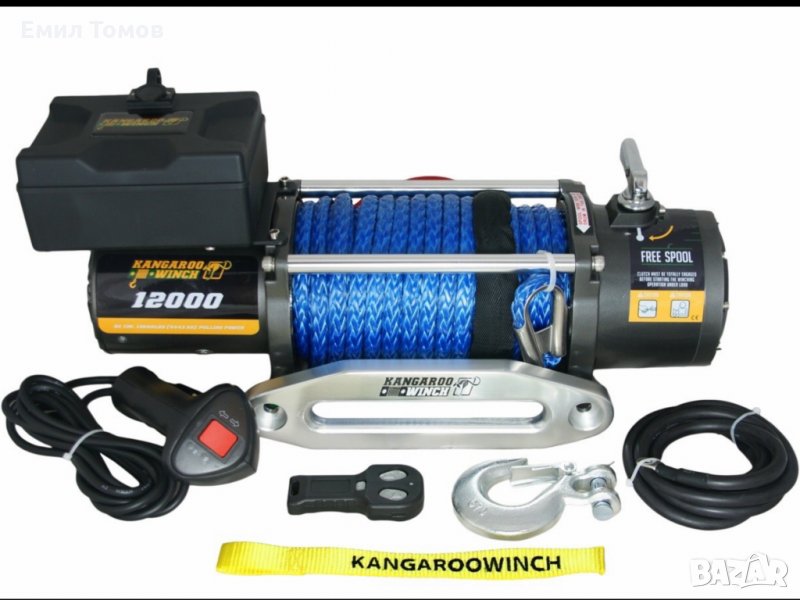 Лебедка KangarooWinch/PowerWinch K 12000 SR 5443 kg. със синтетично въже - НОВА, снимка 1