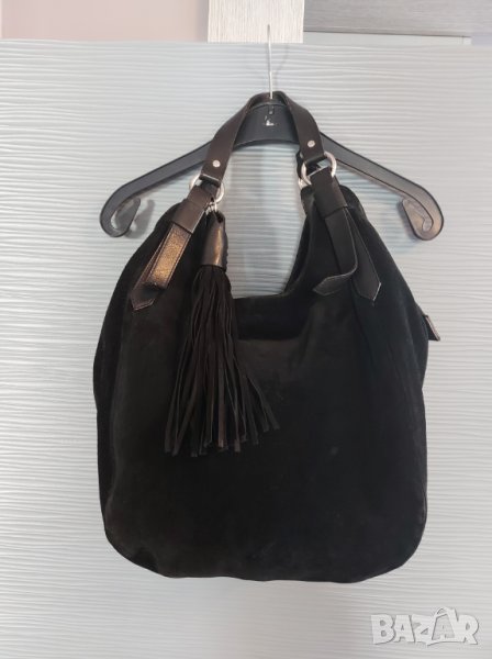 ЧАНТА черна кожа, снимка 1